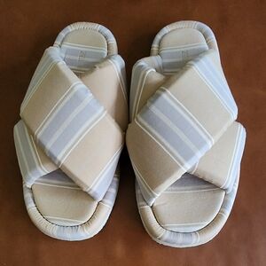 Zara Home Padded Fabric Slides Size 7.5